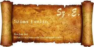 Szima Evelin névjegykártya